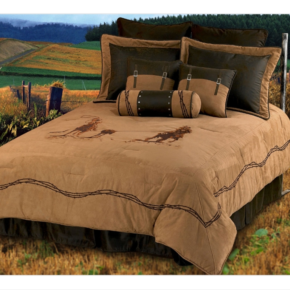 Queen size western comforter bedding set